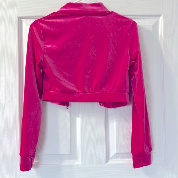 SHEIN 2 pieces set Essnce Zip Up Crop Velvet Jacket & Pants! - Picture 4 of 9